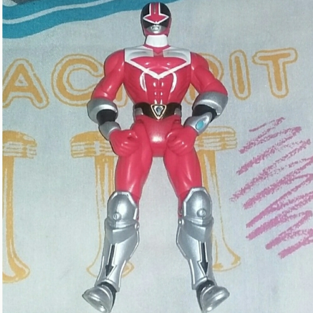 2000 Mighty Morphin Power Rangers Time Force Red Ranger Figure Toy Vintage